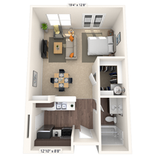 Studio 0x1 483-890 SF 2204 floor plan